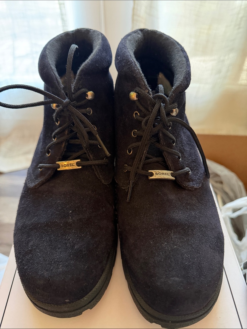 Vintage Sorel Black Suede Boots Women’s Size 10M- EUC!